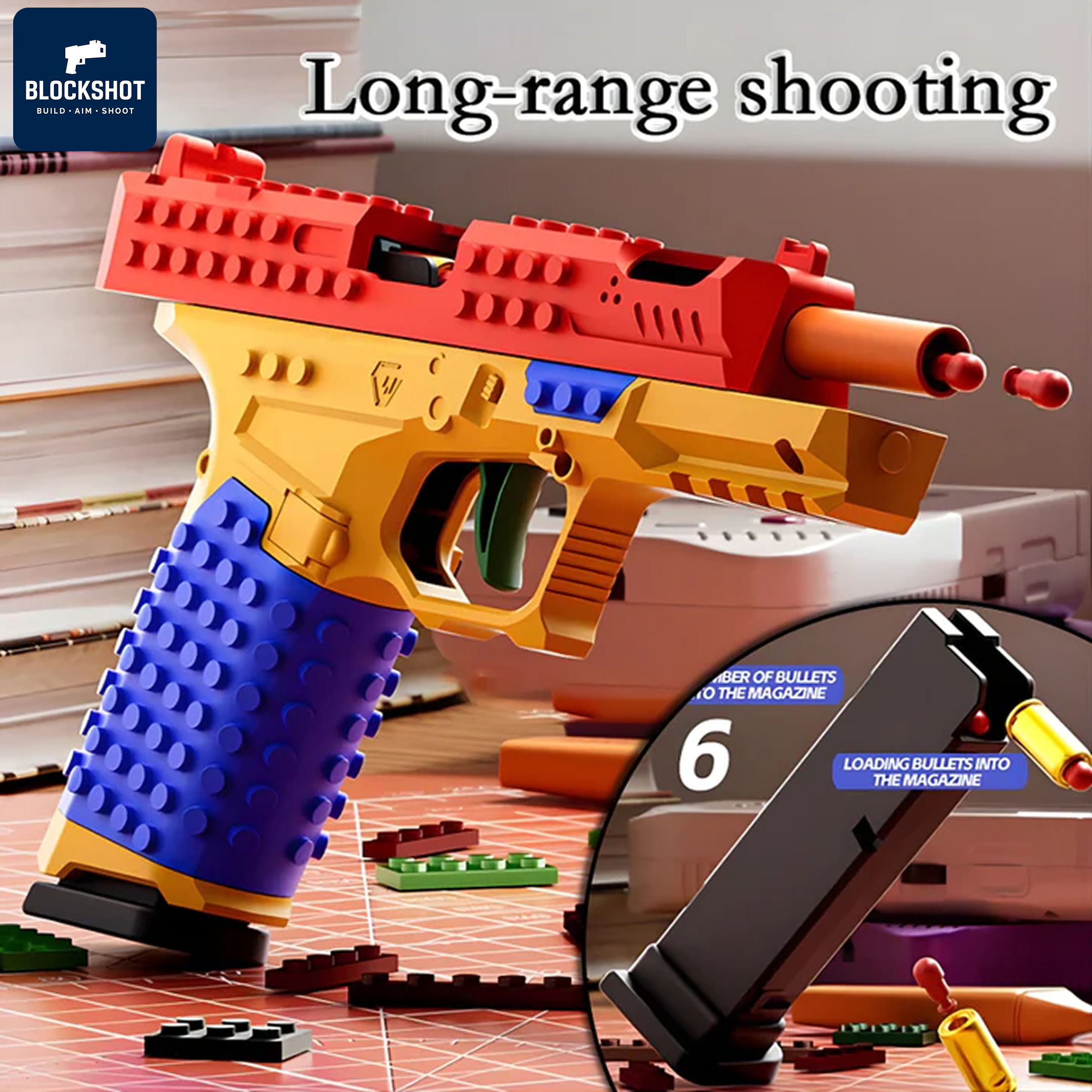 BlockShot™ Pistol – Buildable Brick-Style Blaster